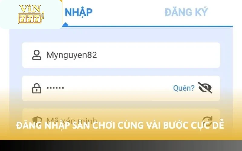 Đăng nhập sân chơi cùng vài bước cực dễ