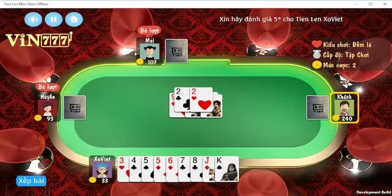 tien-len-chan-2-hieu-qua-vin777 Giao diện bàn chơi Tiến lên miền Nam kịch tính tại Vin777